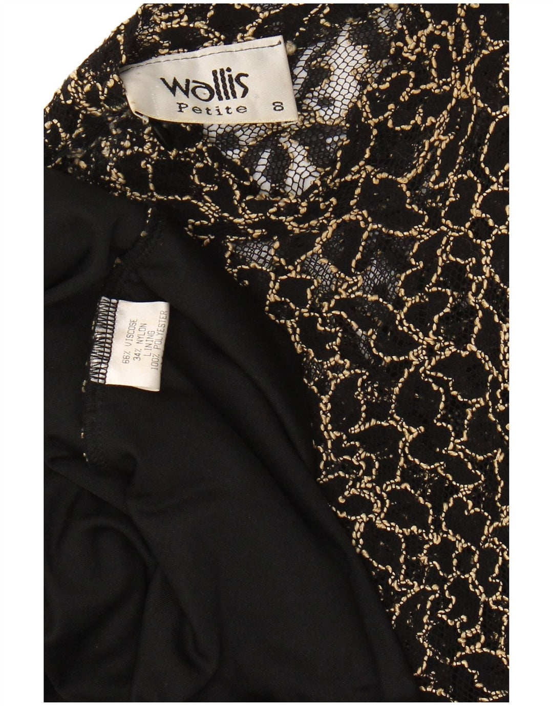 Rochie maxi din dantelă pentru femei WALLIS, UK 8, mică, neagră, florală, viscoză