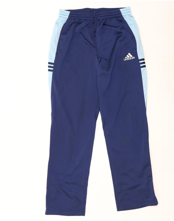 Pantaloni de trening Adidas pentru bărbați Marea Britanie 44/46, mare, albastru bleumarin, bumbac color bloc