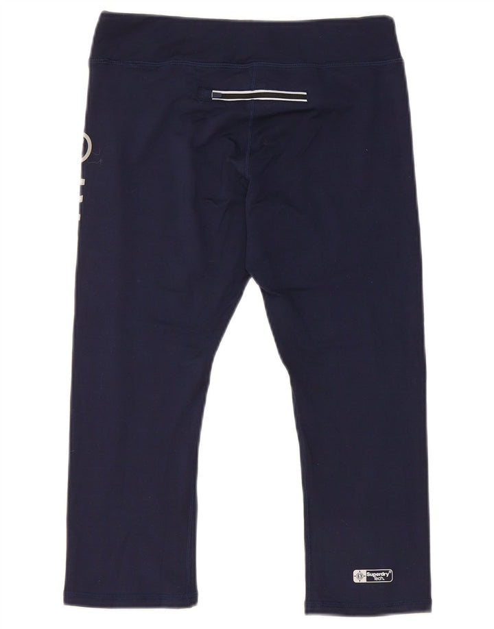 Leggings Capri grafic Superdry pentru femei UK 6 XS bleumarin poliester