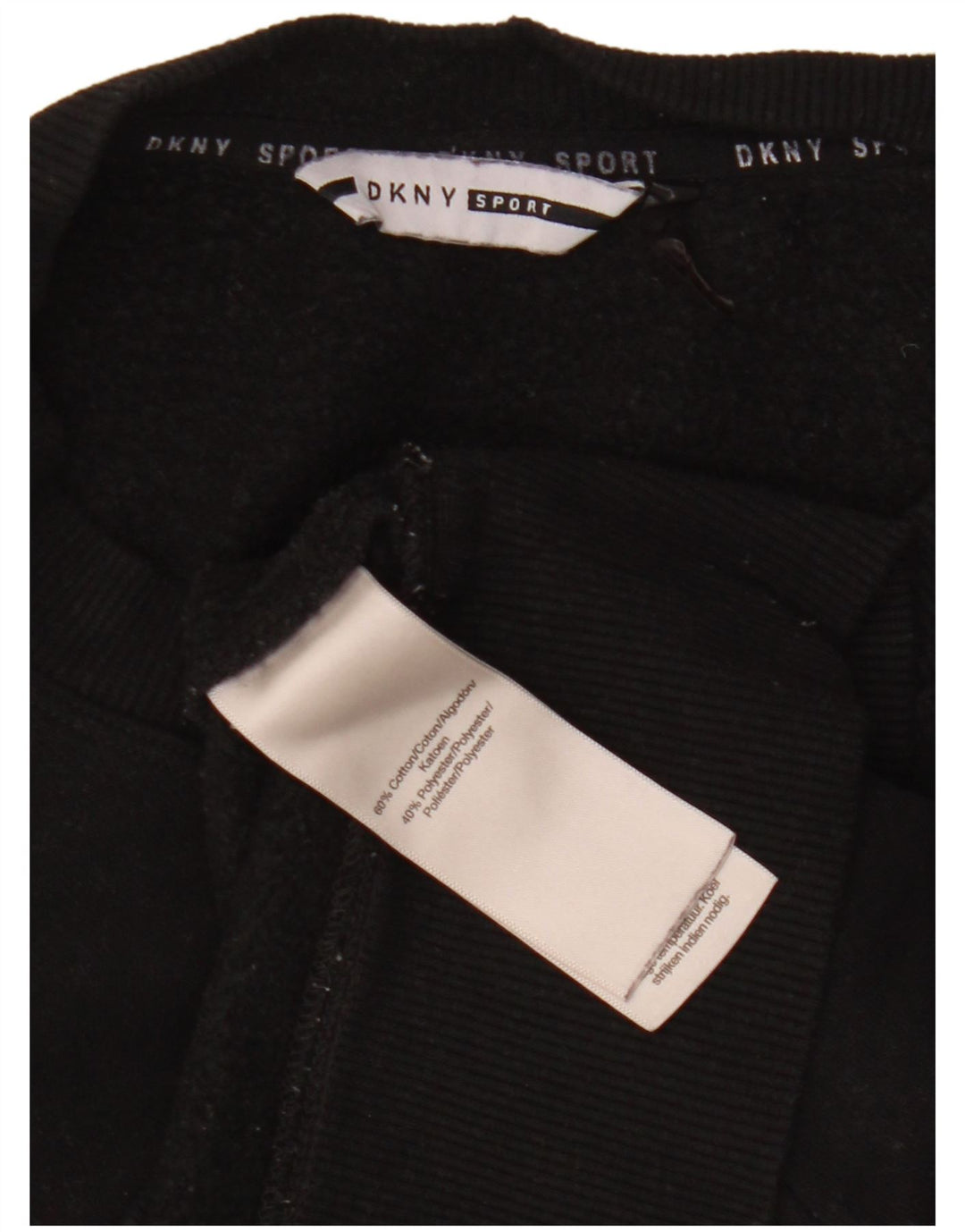 Dkny Pulover cu grafic pentru femei UK 14 Medium Black Colorblock
