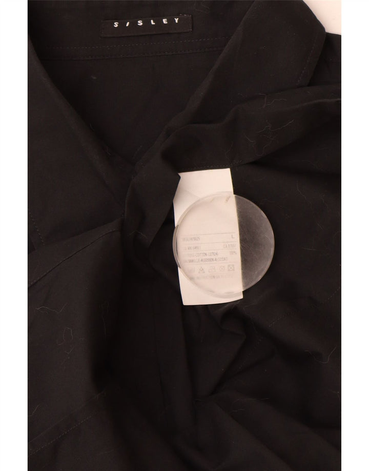 Cămașă Sisley pentru femei UK 14, mare, negru, bumbac