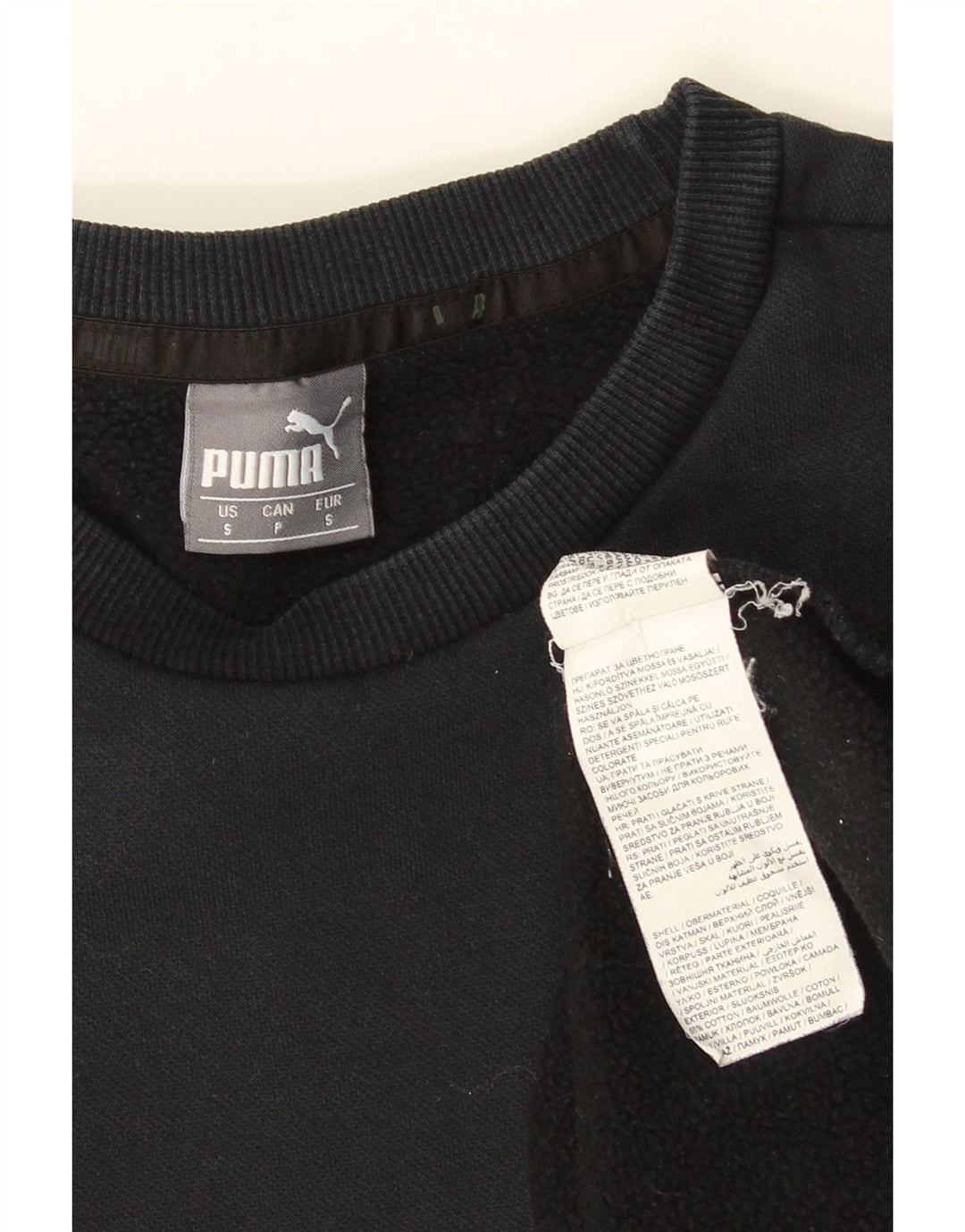 Pulover supradimensionat pentru femei Puma UK 10 Bumbac negru mic