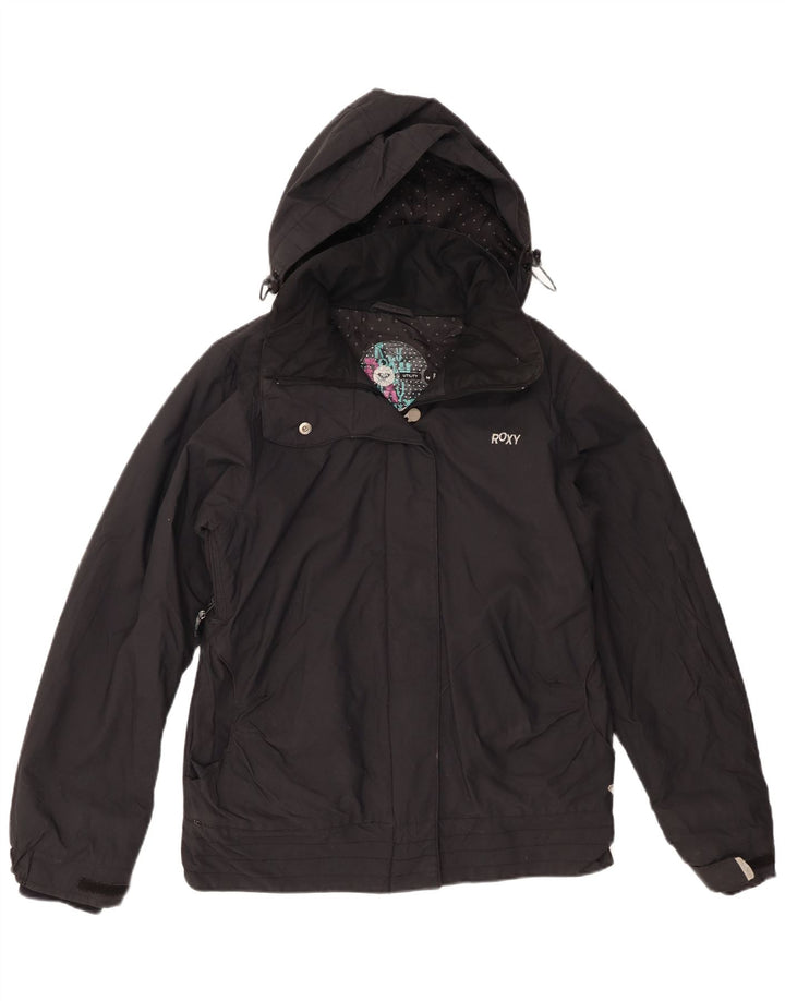 Jachetă Windbreaker cu glugă Roxy pentru femei UK 14 Poliamidă neagră medie