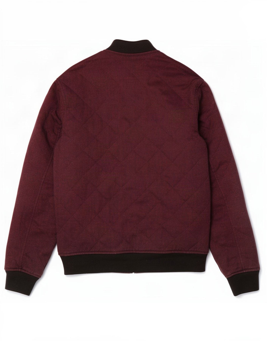 Jachetă Bomber pentru bărbați Zara UK 36 Mic Burgundy Poliester bloc de culoare