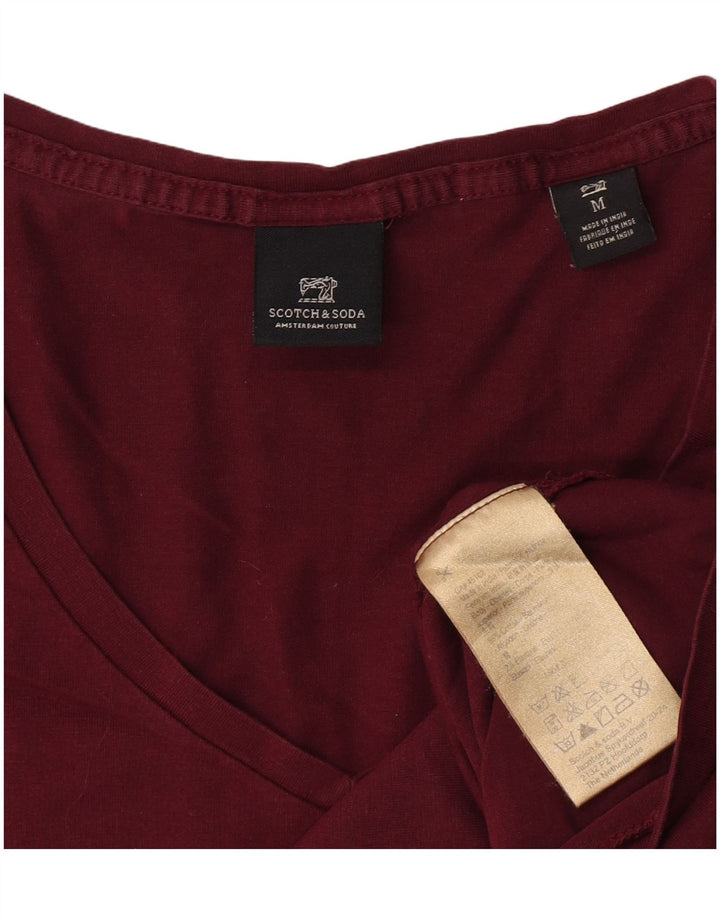 Tricou pentru bărbați Scotch & Soda Top din bumbac maro mediu