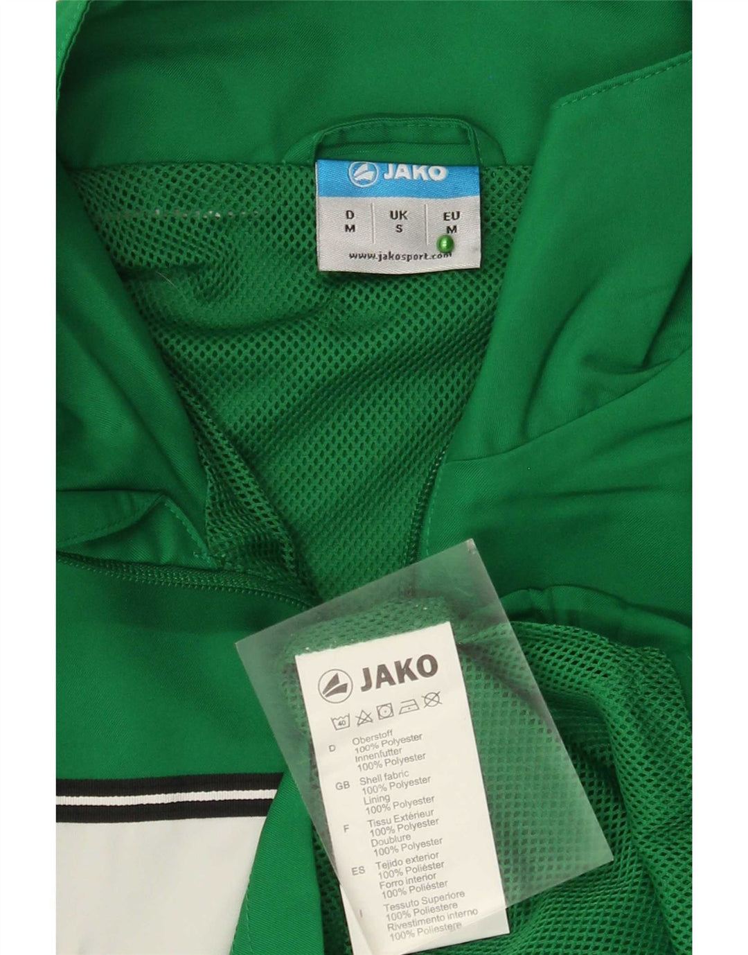 Jako Trening pentru bărbați Top Jachetă Mic Verde Poliester Colorblock