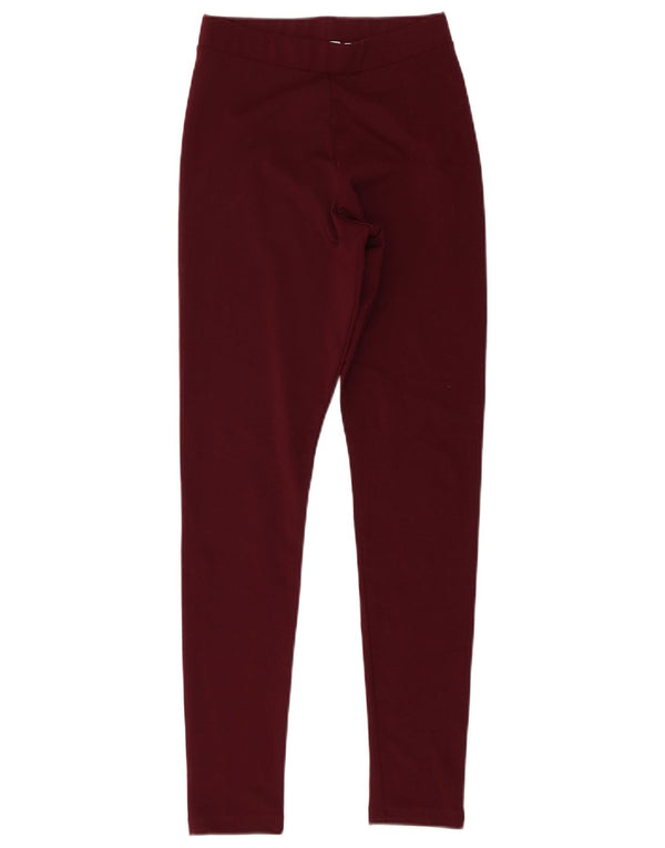 Leggings grafic Adidas pentru femei UK 8 Small Burgundy