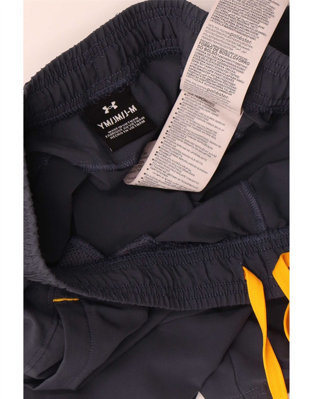 Pantaloni scurți sport Under Armour pentru băieți 9-10 ani, medii, albastru bleumarin, color block