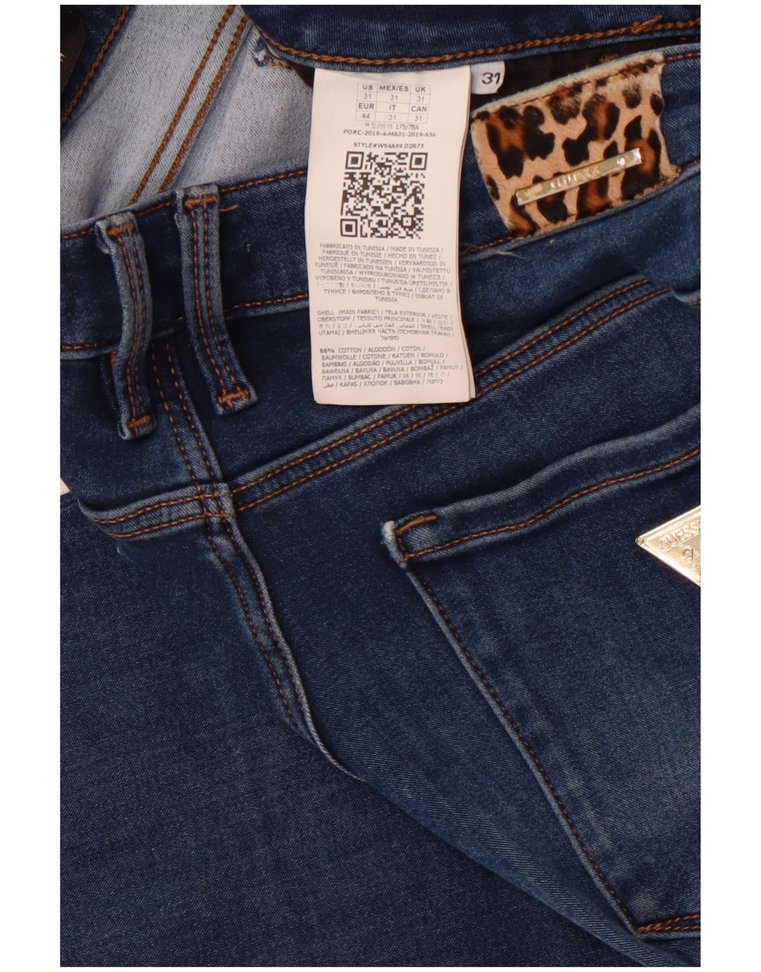 Blugi skinny Annette GUESS pentru femei W31 L29 bumbac bleumarin