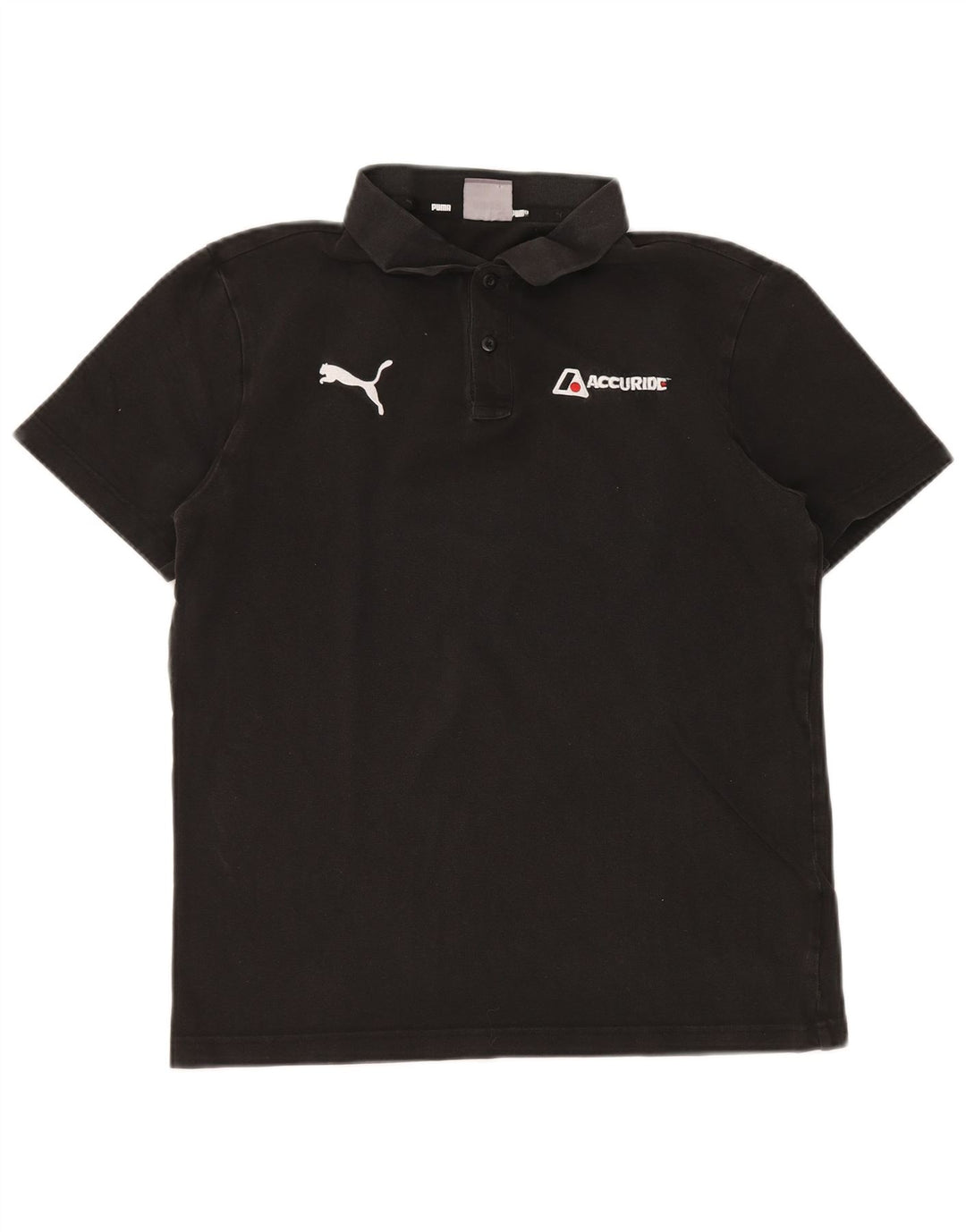 Tricou polo PUMA pentru bărbați, bumbac mediu negru