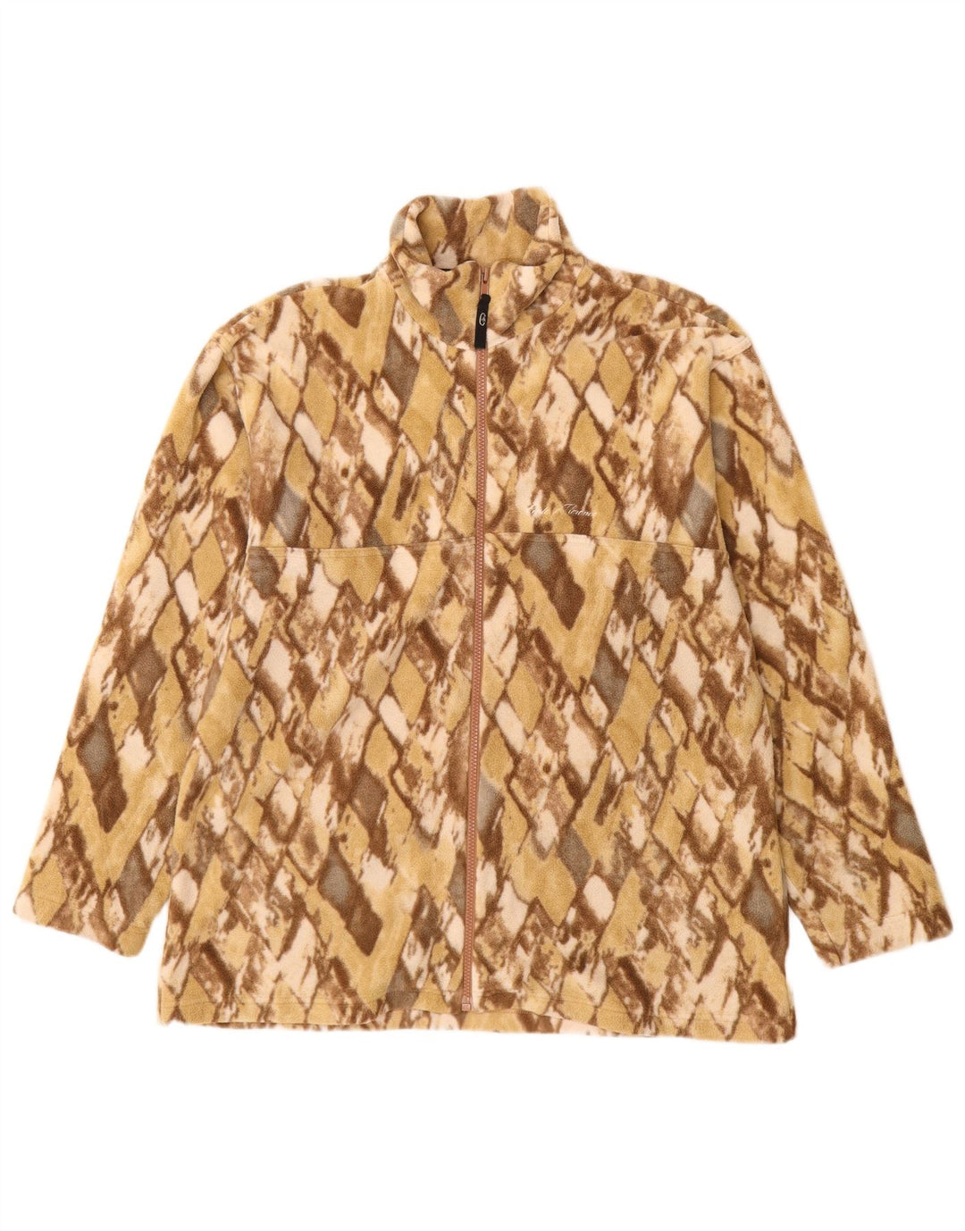 Jachetă fleece pentru femei CONTE OF FLORENCE UK 16 mare bej Argyle/Diamond