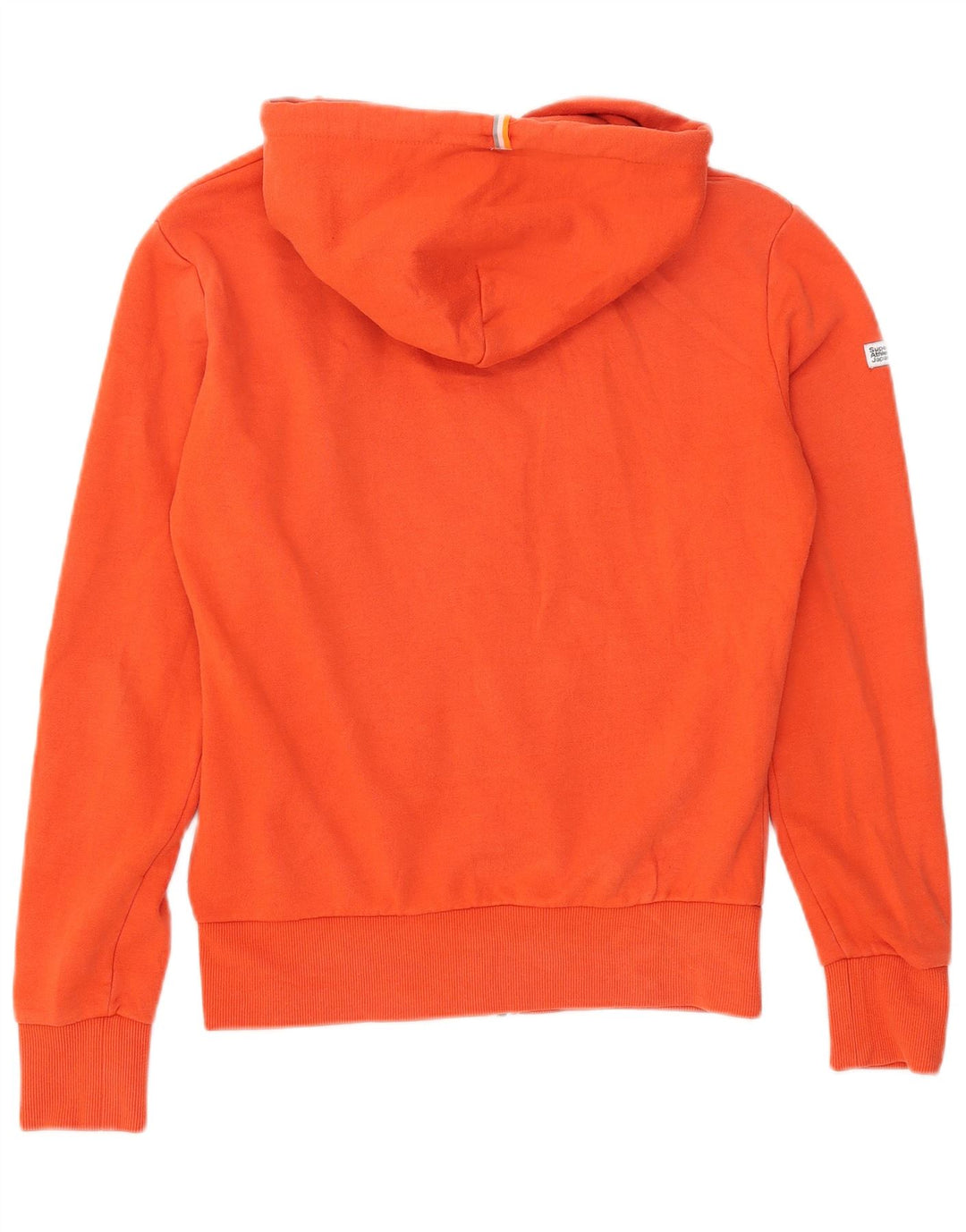 Pulover Superdry pentru bărbați, cu fermoar, bumbac portocaliu mic