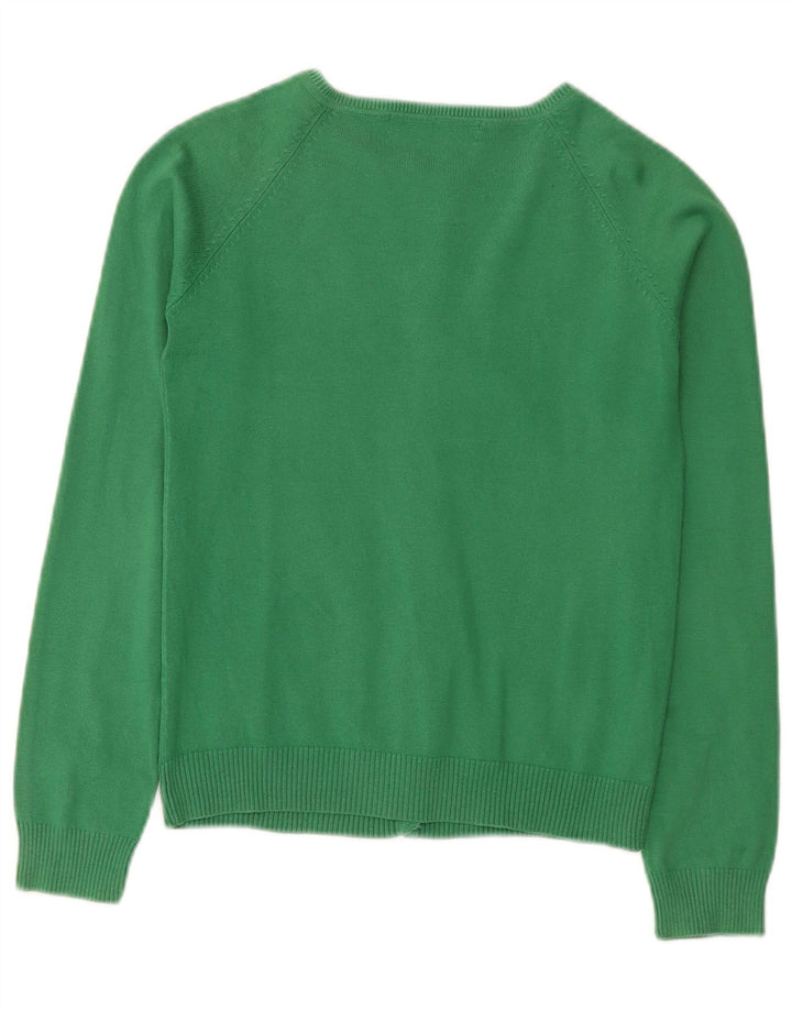 Pulover cardigan pentru femei Zara UK 12, bumbac verde mediu