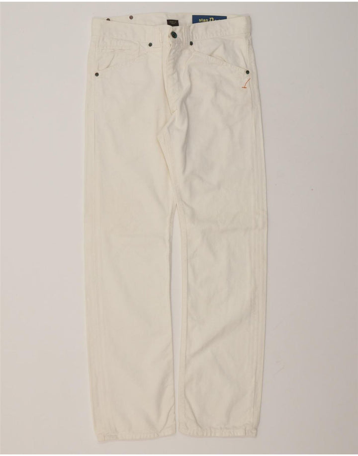 Blugi Dondup Stan Dart drepte pentru bărbați W33 L32 bumbac alb
