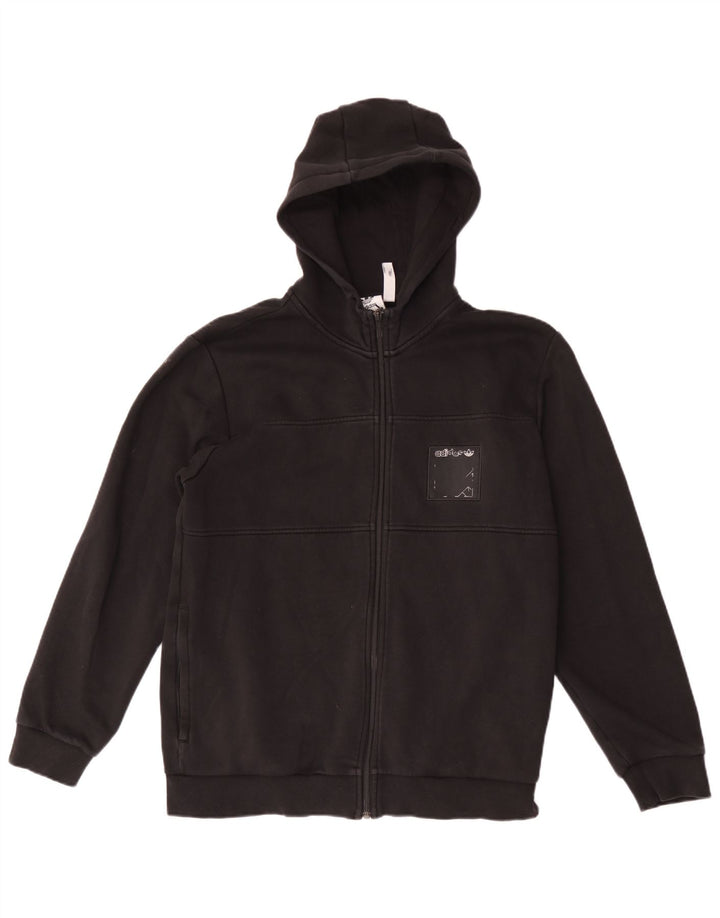 Pulover Adidas pentru bărbați, cu fermoar, bumbac mediu negru