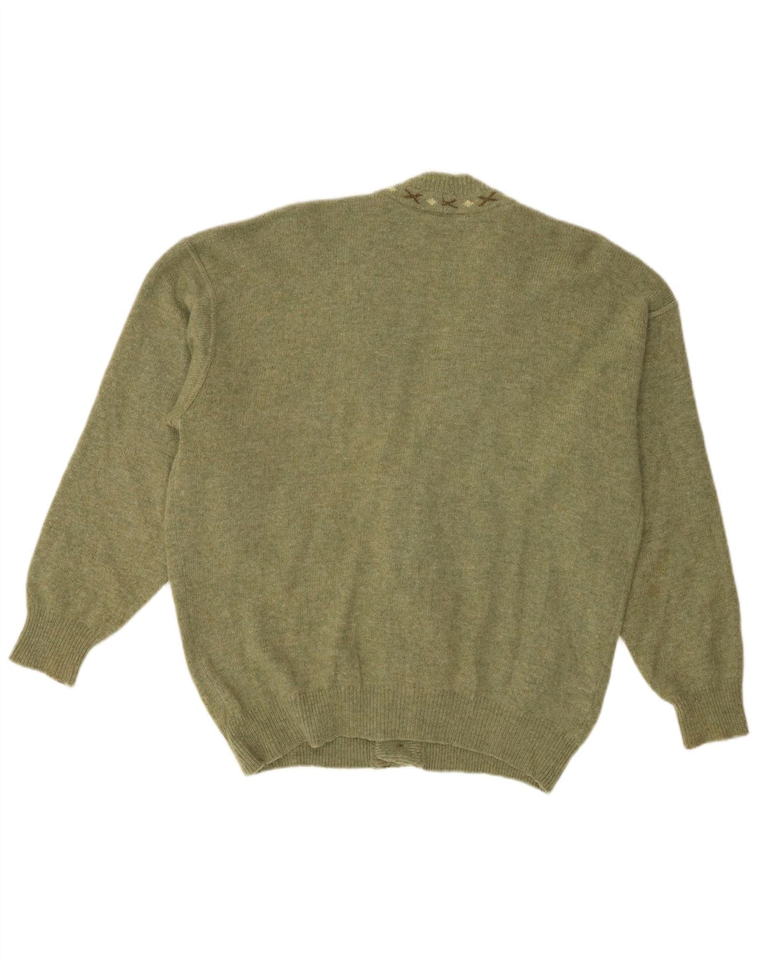 Pulover cardigan pentru bărbați Baroni IT 48 Medium Green Argyle/Diamond