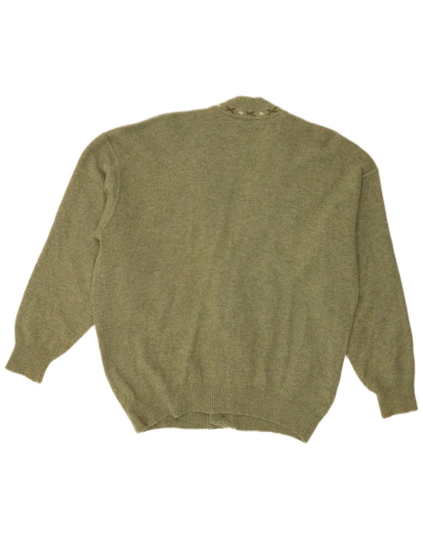 Pulover cardigan pentru bărbați Baroni IT 48 Medium Green Argyle/Diamond