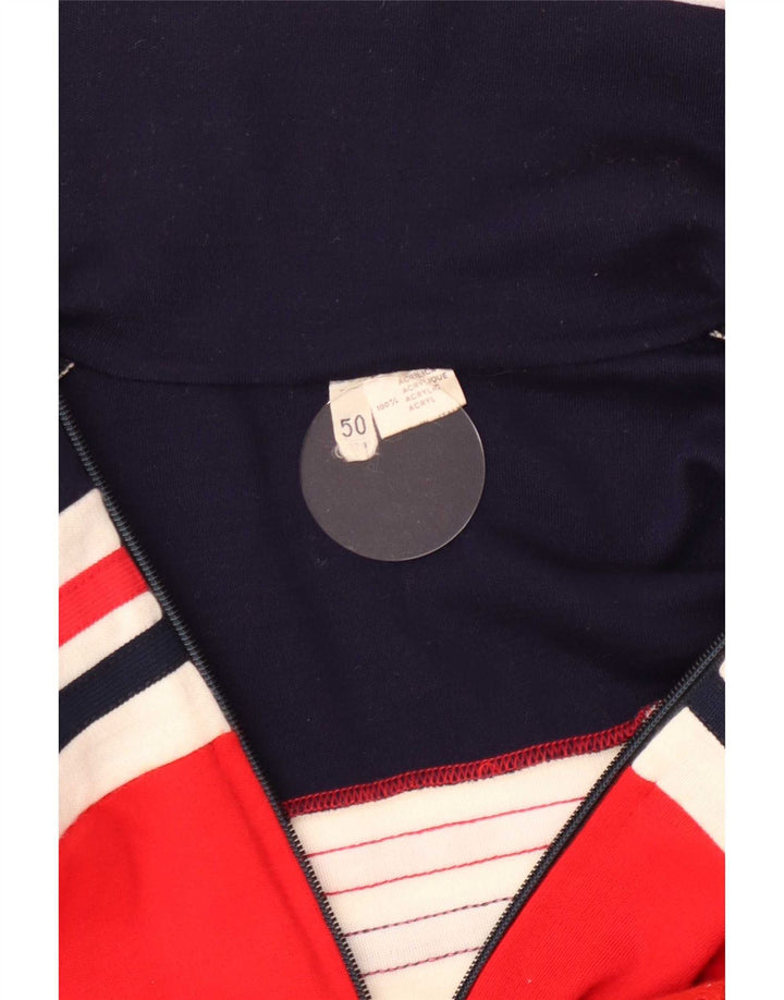 Pulover cardigan pentru bărbați Grifone cu fermoar complet IT 50 roșu mediu acrilic colorat