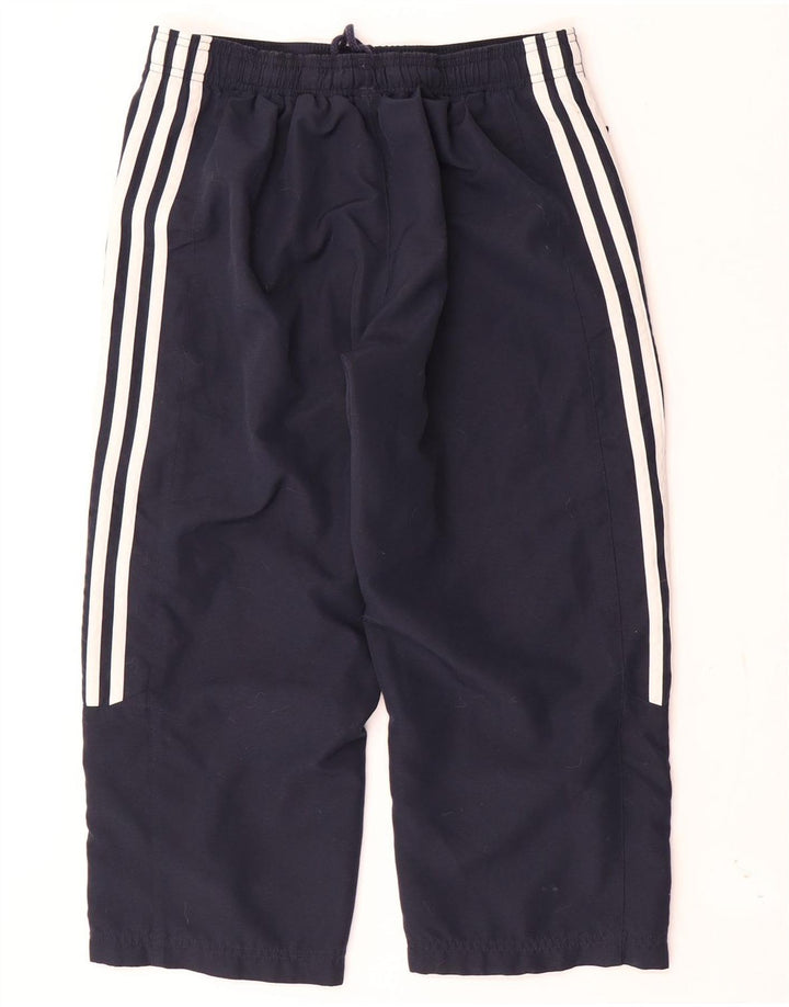 Pantaloni de trening Capri Adidas pentru femei UK 10 Poliester bleumarin mic