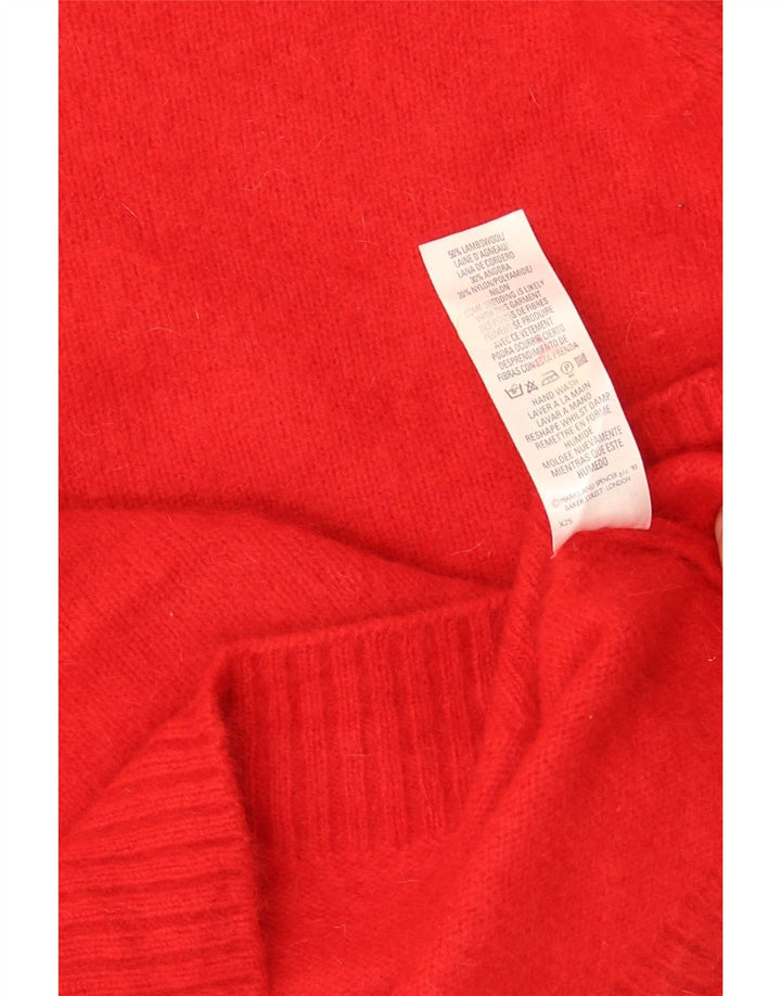 Pulover pentru femei Marks & Spencer Crop Crew Deck Pulover UK 8 Small Red