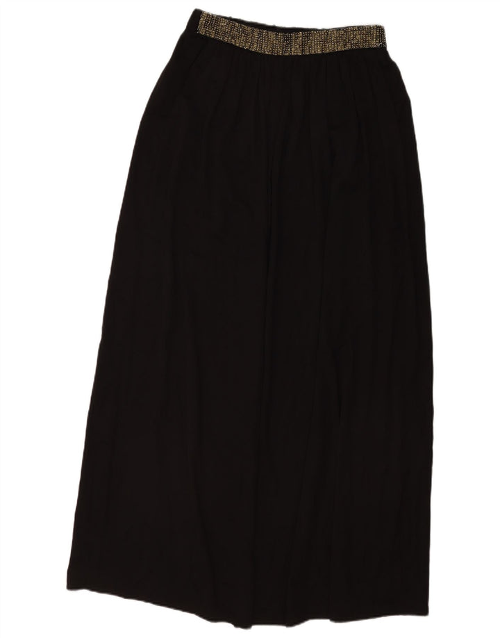 Fusta Maxi plisată pentru femei ZARA Medium W28 Negru