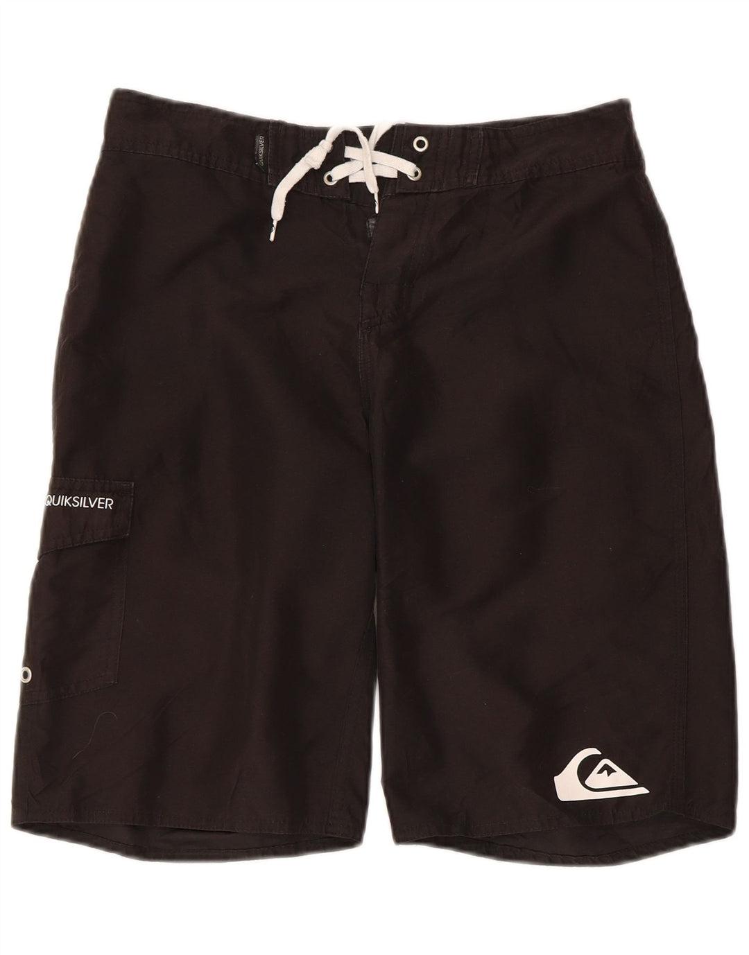 Pantaloni scurți de înot grafic Quiksilver pentru bărbați, poliester negru mic