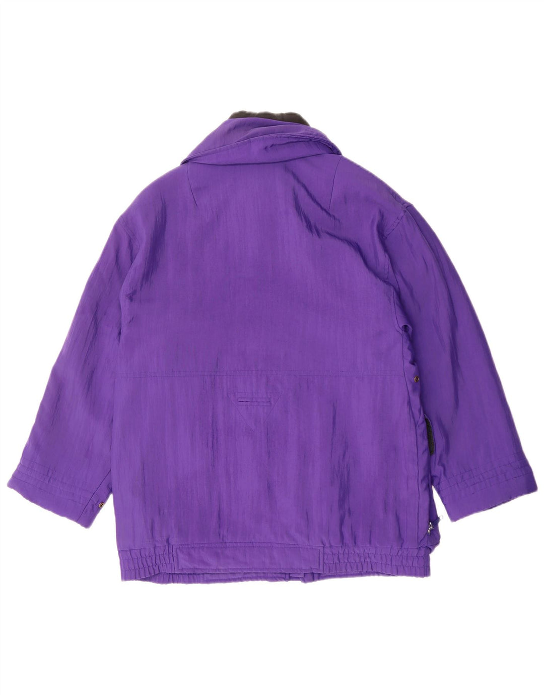 Jachetă de schi supradimensionată pentru femei vintage UK 8 mic violet din poliamidă retro
