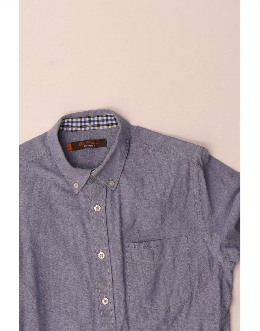 BEN SHERMAN Cămașă Bărbați Mic Albastru Bumbac