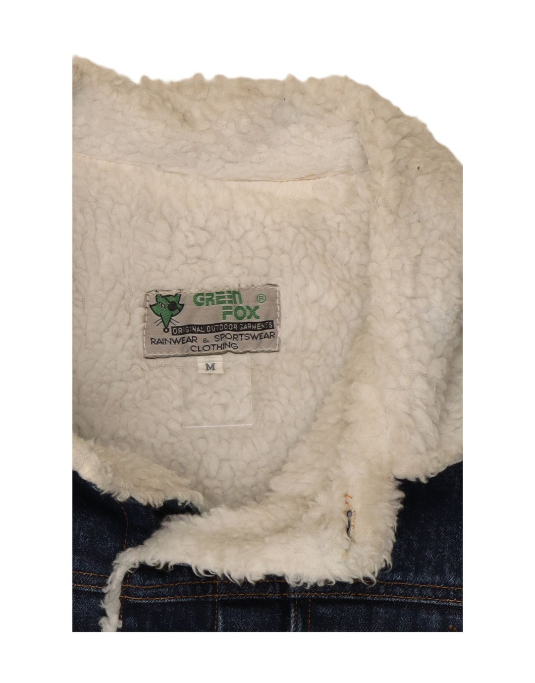 GREEN FOX Jachetă de blugi Sherpa pentru bărbați UK 38 Medium Blue