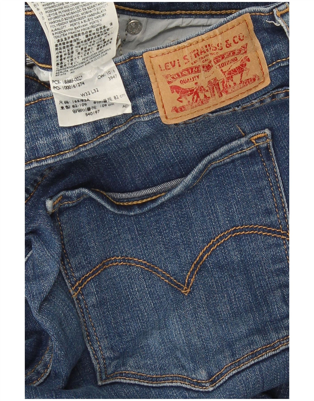 Blugi Levi's 715 Bootcut W32 L32 Bumbac albastru