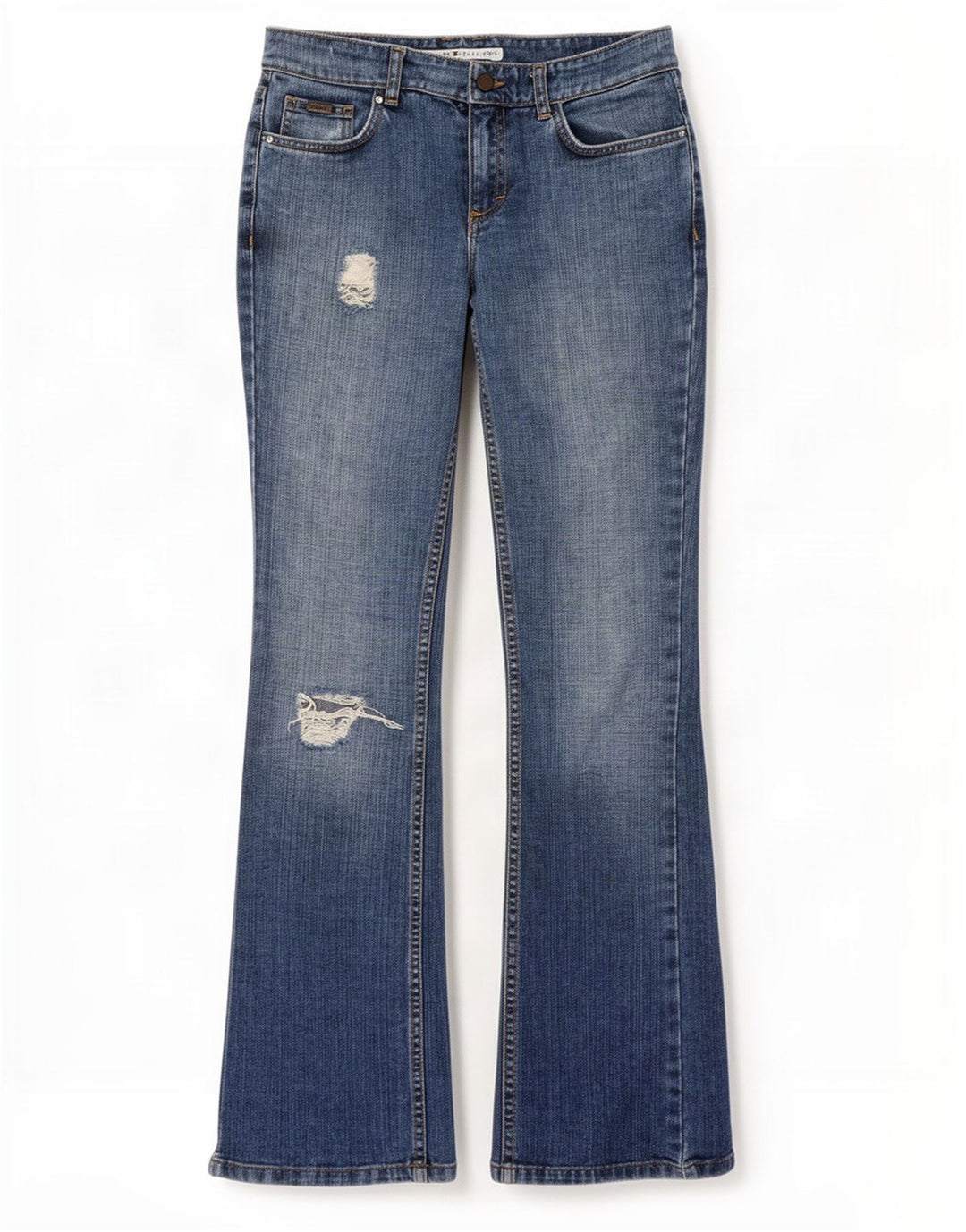 Blugi drepți distressed pentru femei Tommy Hilfiger US 4 Small W26 L33 Blue
