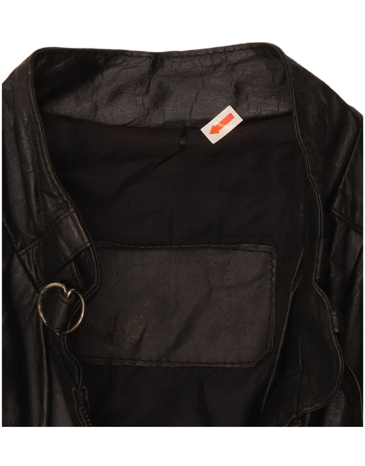 Jachetă de piele vintage pentru bărbați UK 38 Medium Black