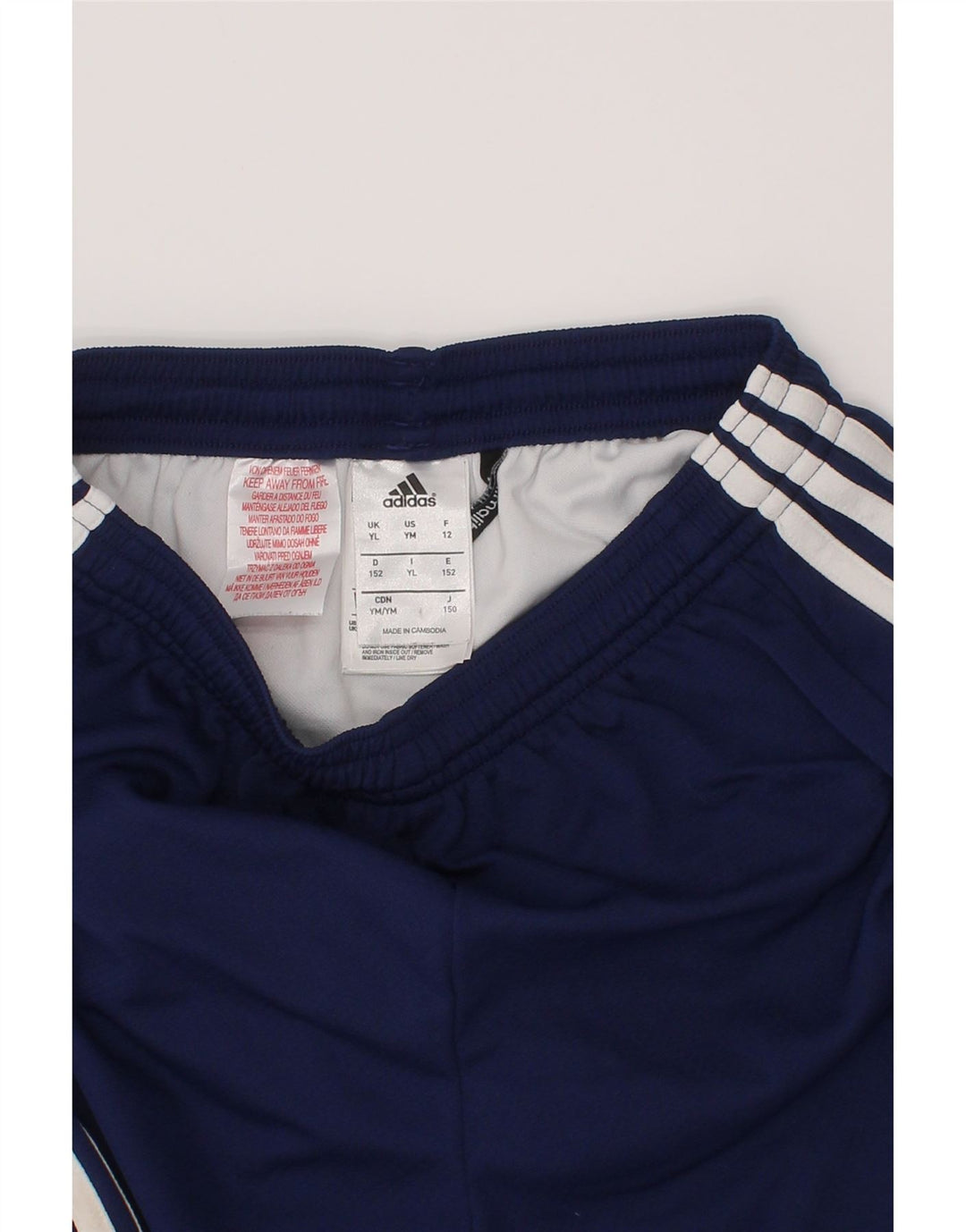 Pantaloni scurți sport Adidas Climalite pentru băieți 13-14 ani, albastru bleumarin, poliester