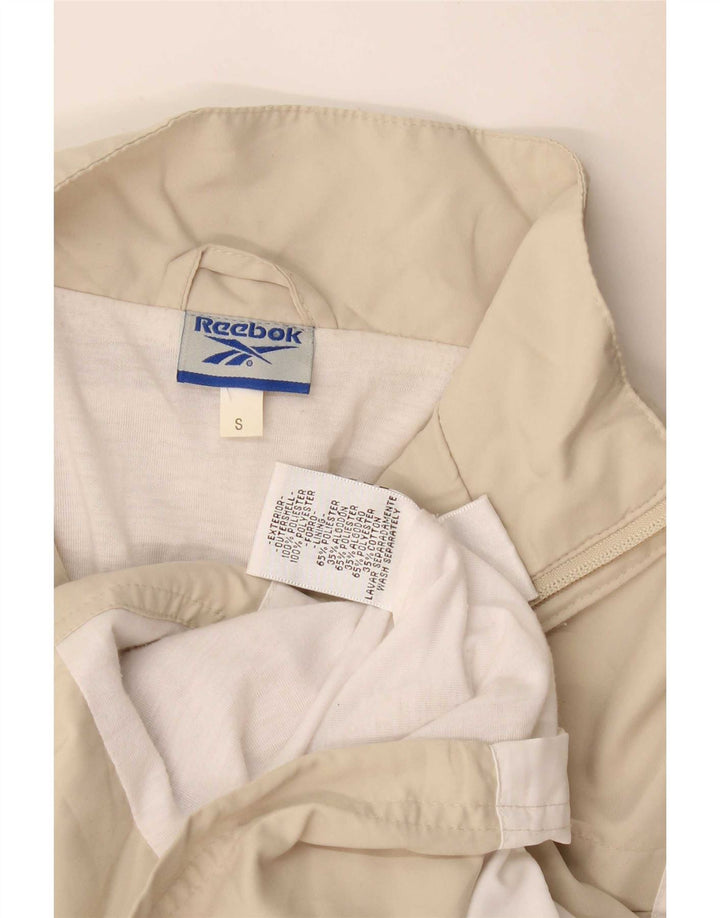 Jachetă de trening pentru femei Reebok UK 10 Small, bej, poliester color bloc