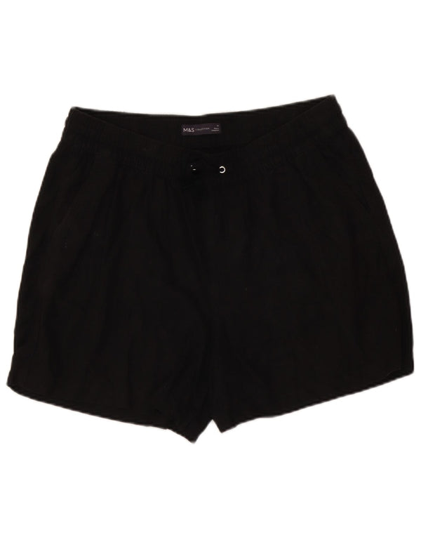 Pantaloni scurti chino pentru femei Marks & Spencer UK 14 Large W34 Black Linen