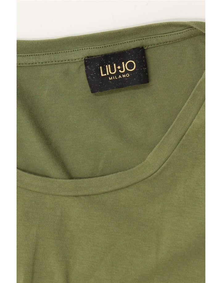 Tricou grafic pentru femei LIU JO Top UK 12 Medium Green