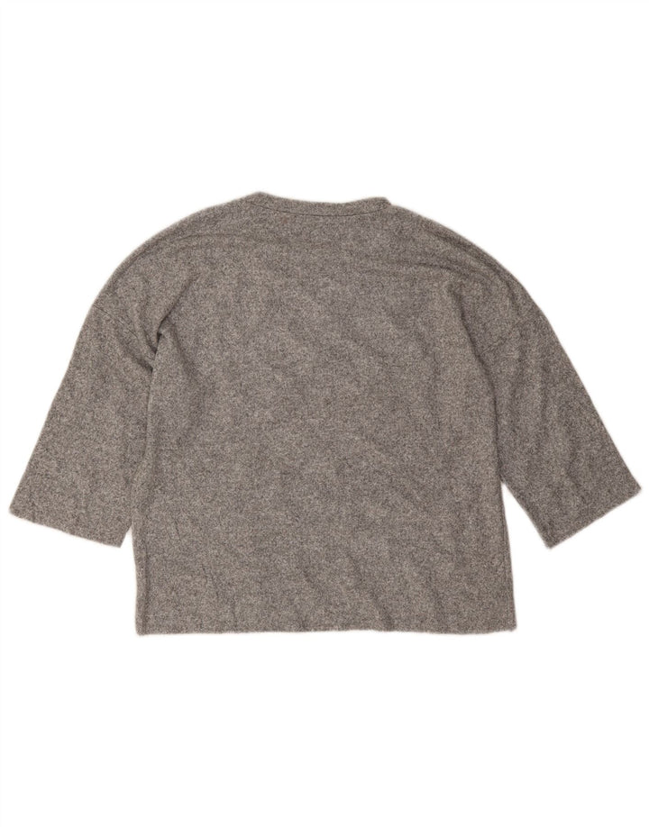Top supradimensionat pentru femei Zara, cu mâneci 3/4 UK 10, mic, gri pete