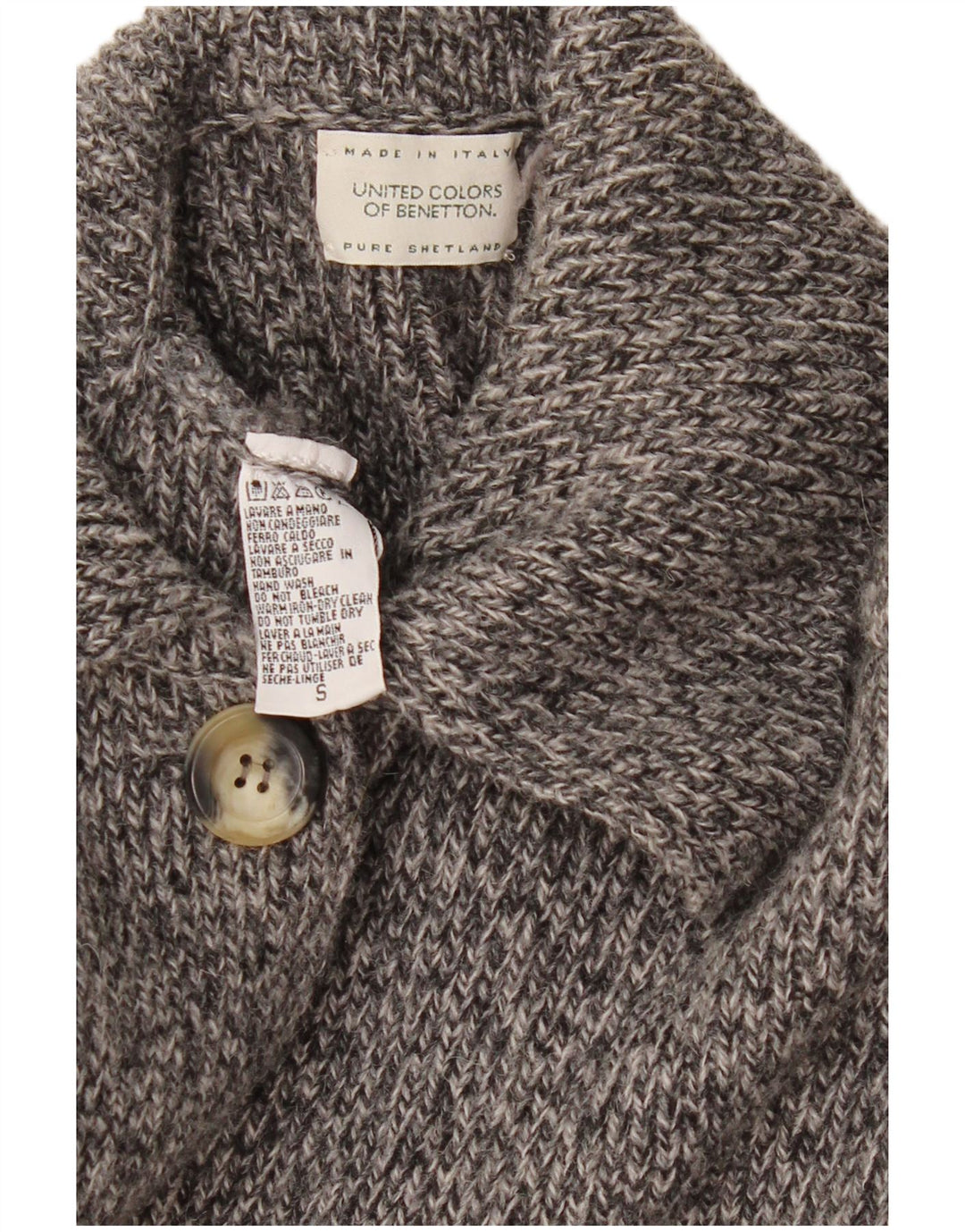 Pulover cardigan supradimensionat pentru femei Benetton UK 10 mic gri