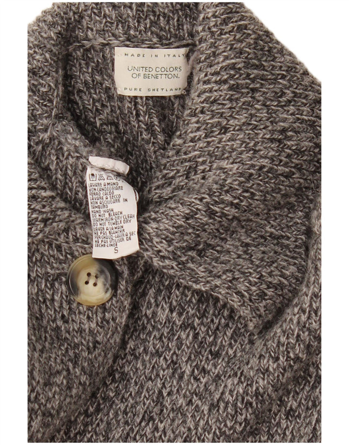 Pulover cardigan supradimensionat pentru femei Benetton UK 10 mic gri
