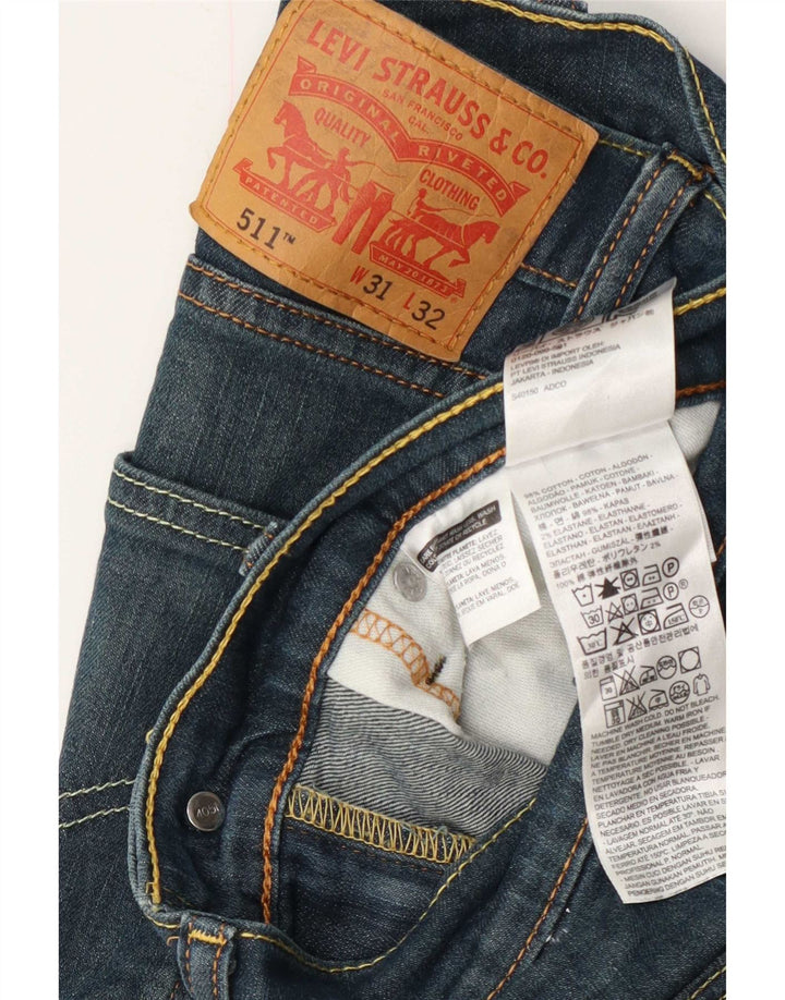Blugi Levi's 511 Slim pentru bărbați W31 L32 Bumbac albastru