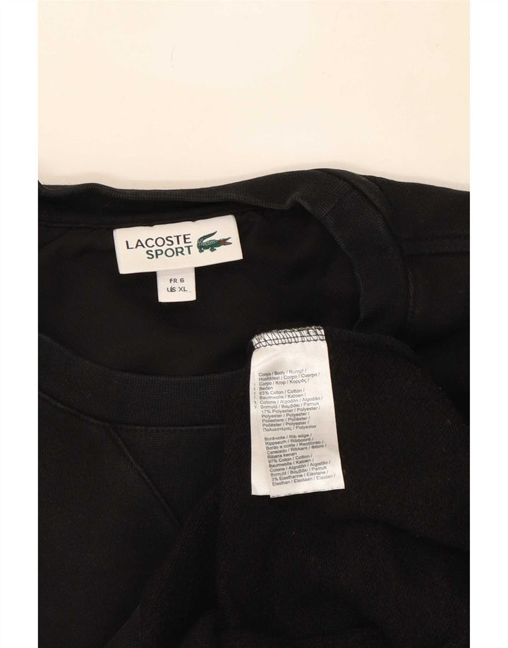 Pulover pentru bărbați Lacoste Mărimea 6 XL Bumbac negru