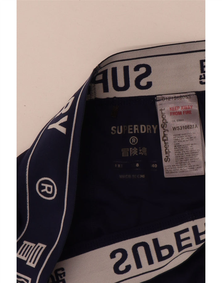 Leggings cu grafică pentru femei Superdry UK 12 Poliester mediu albastru bleumarin