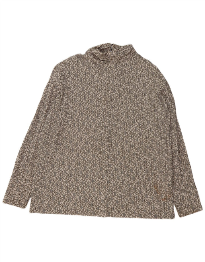 Bluză cu mânecă lungă supradimensionată pentru femei Zara UK 14 Medium Gri Geometric