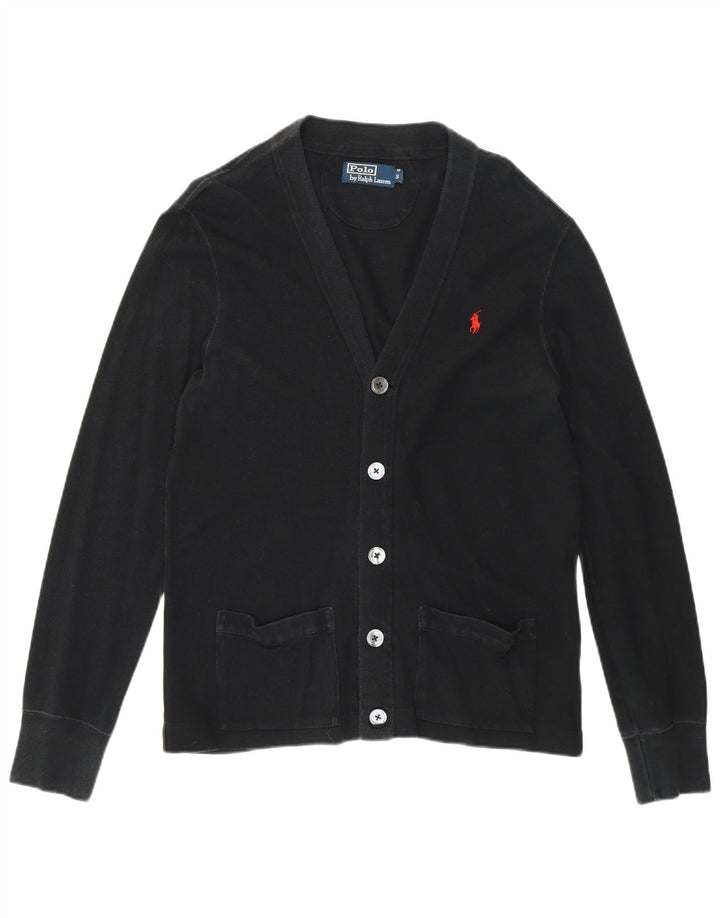 Pulover cardigan POLO RALPH LAUREN pentru bărbați, bumbac negru mic
