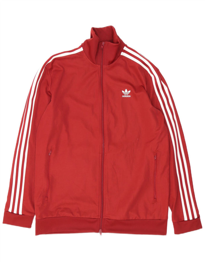 Trening pentru bărbați Adidas Top Jachetă Mare Poliester Bordeaux