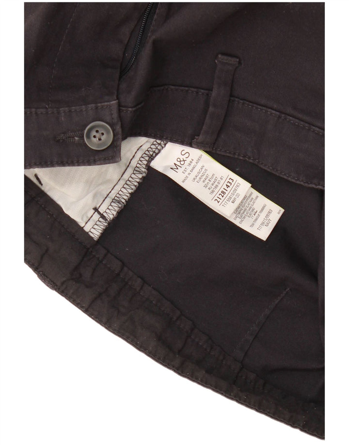 Pantaloni scurți chino pentru bărbați Marks & Spencer W32, bumbac bleumarin mediu