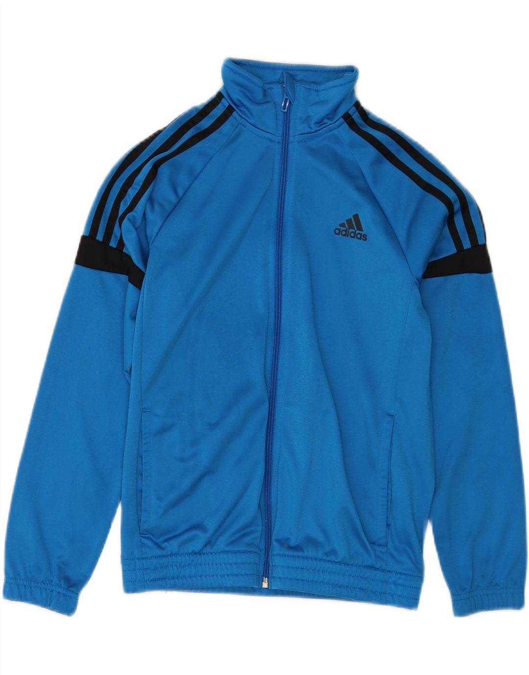 Jachetă de trening pentru băieți Adidas 11-12 ani, albastru, poliester