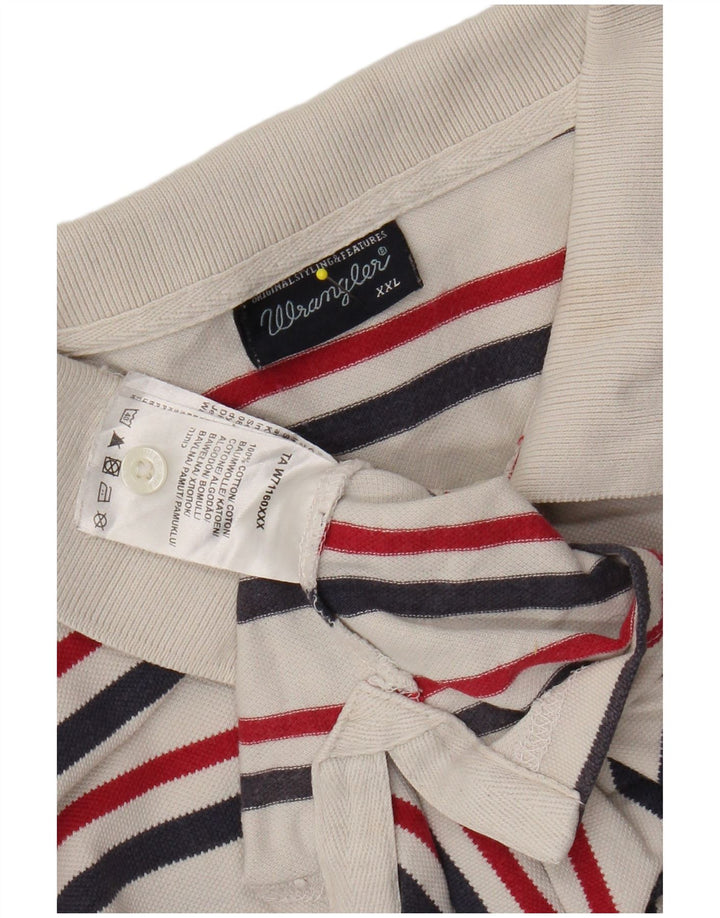 WRANGLER Tricou Polo Băieți 15-16 Ani 2XL Bumbac cu dungi albe