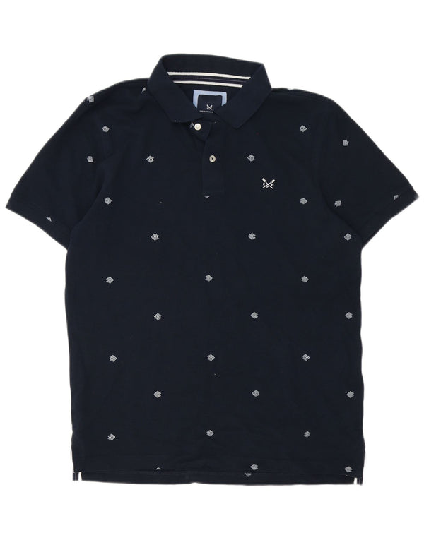 Crew Clothing Tricou polo pentru bărbați, mare, albastru, bumbac cu pete