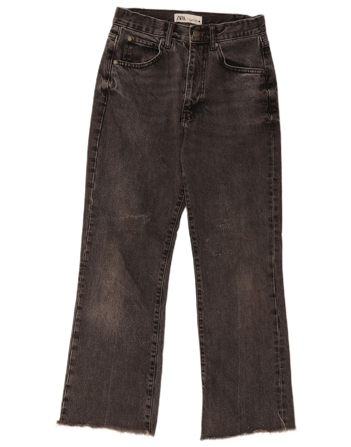 Blugi drepti distressed pentru femei Zara EU 34 2XS W24 L26 gri